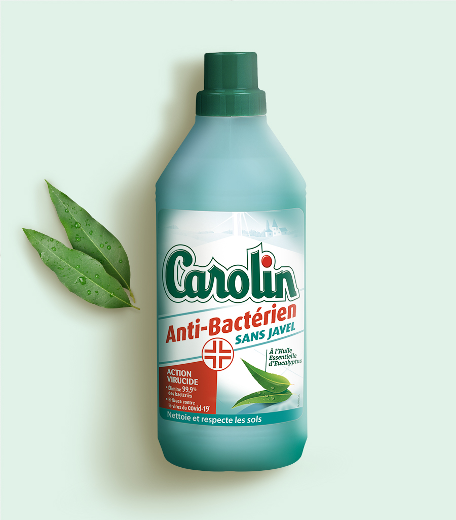 Nettoyant sols Anti-bactérien sans-javel - Carolin